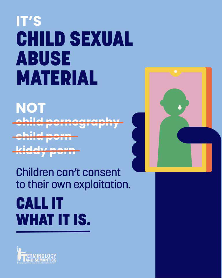 Child protection advocacy campaign social media post - Child sexual abuse material