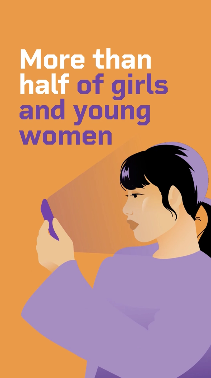 Campaign against digital gender-based violence — animated asset No Means No Online Too