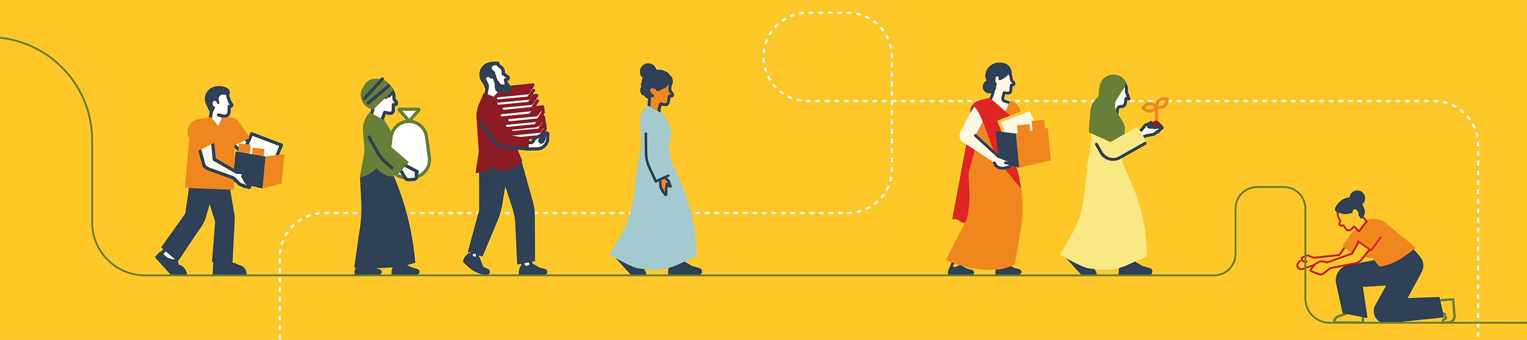 Illustrations for the Building more locally-led aid ecosystems report - NEAR