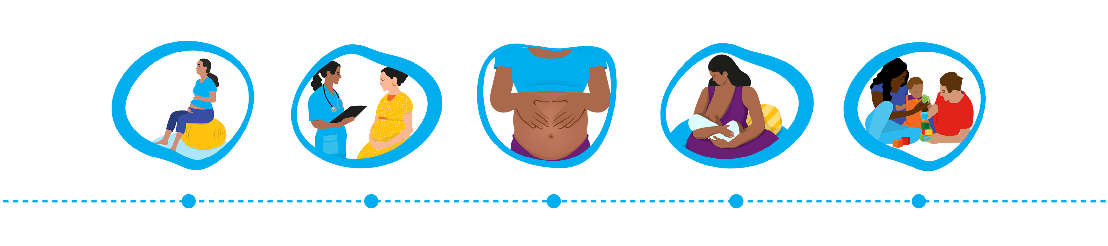 Illustrations for UNICEF Parenting Hub email campaign